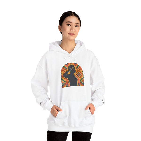 Ubuntu Silhouette Hoodie — Afrocentric Arch Design Hoodie