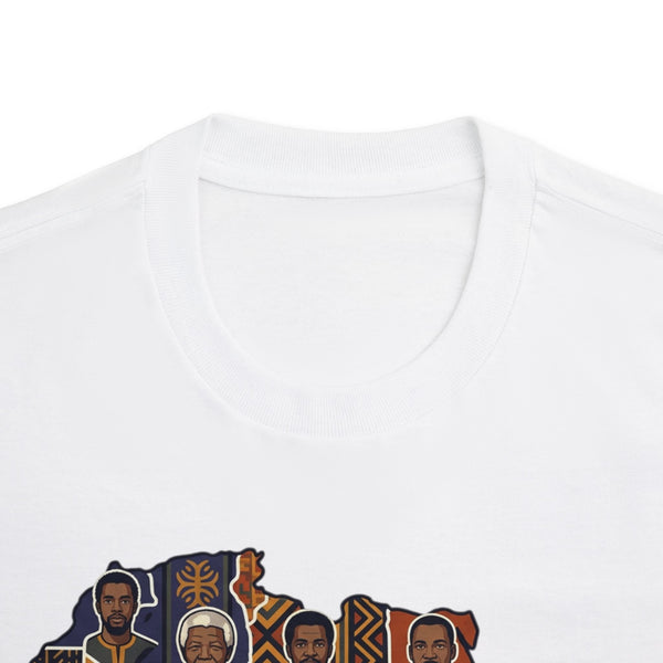 Africa Collage Tee – African Leader - Ubuntu Backprint T‑Shirt