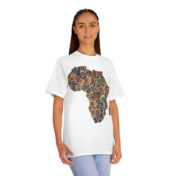 Africa Collage Tee – African Leader - Ubuntu Backprint T‑Shirt