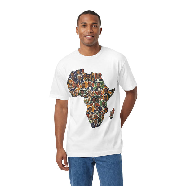 Africa Collage Tee – African Leader - Ubuntu Backprint T‑Shirt