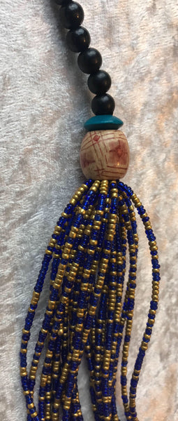 Beaded Multistrand Necklace - Shades of Green