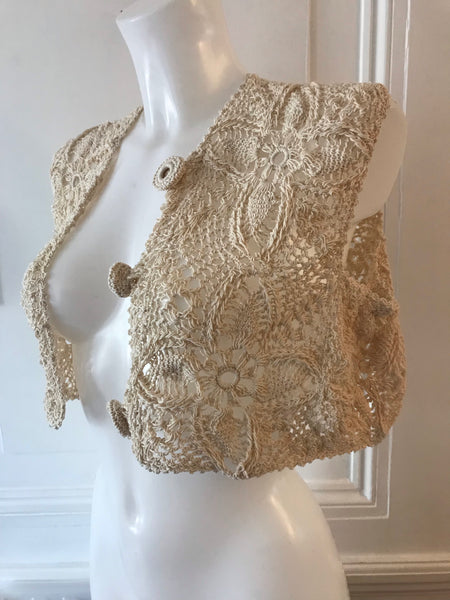 Crochet Top | Flower Collar